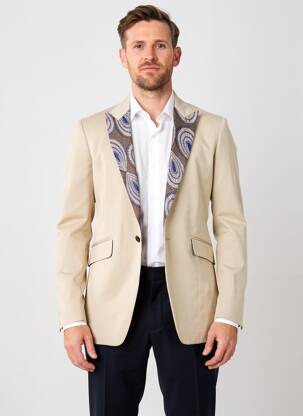 Blazer finition intérieure doublée beige PIERRE TALAMON homme