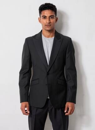 Blazer finition intérieure doublée noir PIERRE TALAMON homme