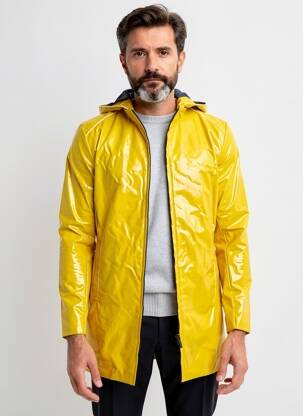 Imperméable poches a capuche jaune PIERRE TALAMON homme
