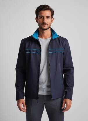 Veste casual poches bleu PIERRE TALAMON homme