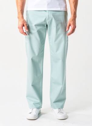 Pantalon droit tissage popeline taille normale bleu PIERRE TALAMON homme