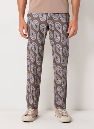 Pantalon droit taille à pinces taille normale bleu PIERRE TALAMON homme