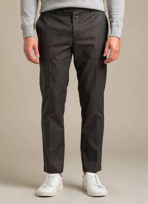 Pantalon chino tissage chiné taille normale gris PIERRE TALAMON homme