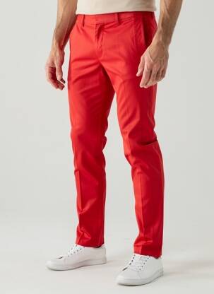 Pantalon slim tissage popeline taille normale rouge PIERRE TALAMON homme