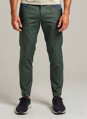 Pantalon chino poches taille normale vert PIERRE TALAMON homme
