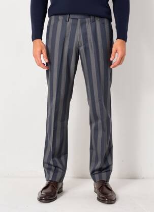 Pantalon droit taille normale taille normale bleu PIERRE TALAMON homme