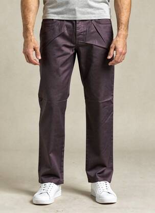 Pantalon droit taille normale taille normale violet PIERRE TALAMON homme