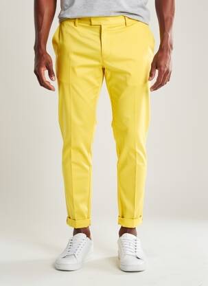 Pantalon chino poches taille normale jaune PIERRE TALAMON homme