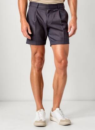 Short fermeture zippée sous rabat boutonné taille normale noir PIERRE TALAMON homme