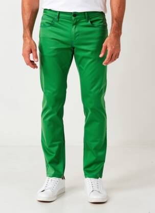 Pantalon slim stretch taille normale vert PIERRE TALAMON homme