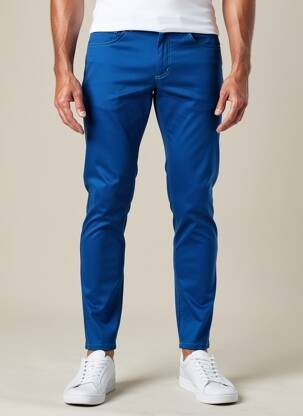 Pantalon slim stretch taille normale bleu PIERRE TALAMON homme