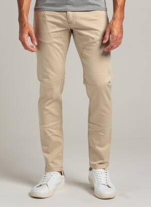 Pantalon slim stretch taille normale beige PIERRE TALAMON homme
