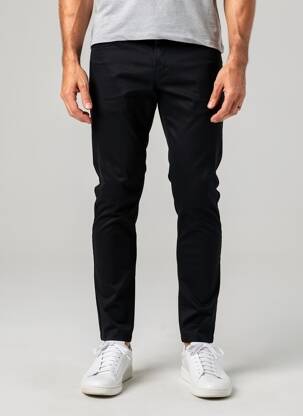 Pantalon slim tissage popeline taille normale noir PIERRE TALAMON homme