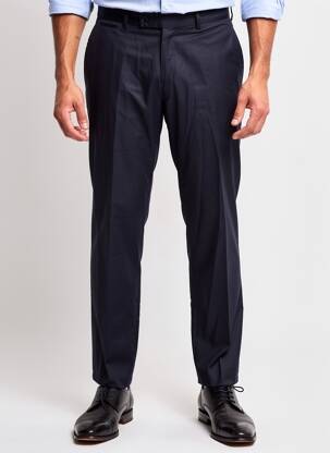 Pantalon chino fermeture zippée sous rabat avec crochet taille normale noir PIERRE TALAMON homme