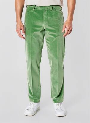 Pantalon slim tissage velours taille normale vert PIERRE TALAMON homme