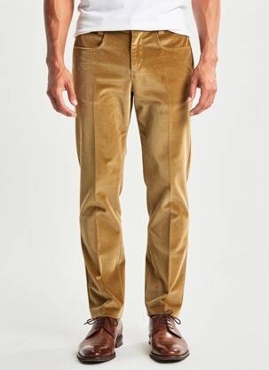 Pantalon slim stretch taille normale marron PIERRE TALAMON homme