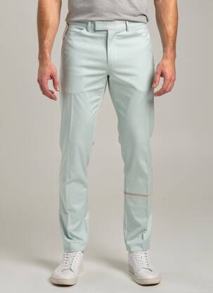 Pantalon slim tissage popeline taille normale bleu PIERRE TALAMON homme