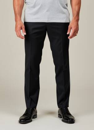Pantalon slim tissage popeline taille normale noir PIERRE TALAMON homme