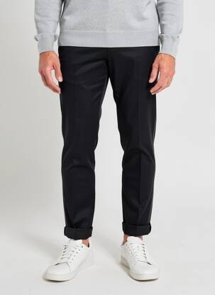 Pantalon slim tissage popeline taille normale noir PIERRE TALAMON homme