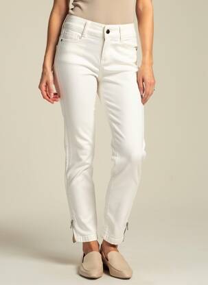 Pantalon slim tissage popeline taille normale blanc LPB LES PETITES BOMBES  femme
