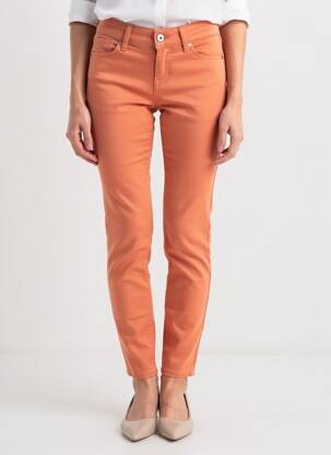 Pantalon slim tissage popeline taille normale orange PEPE JEANS femme