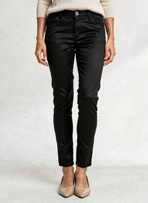 Pantalon slim taille basse taille basse noir TBS femme
