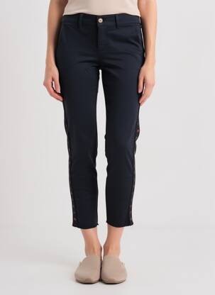 Pantalon 7/8 stretch taille normale bleu HAPPY femme