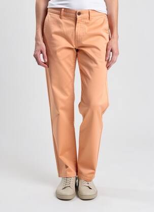 Pantalon chino tissage popeline taille normale orange MUSE femme