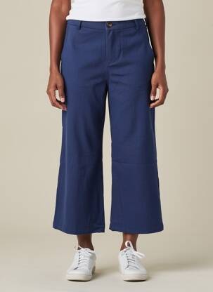Pantalon 7/8 taille élastique taille normale bleu GRACE & MILA femme