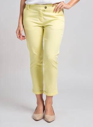 Pantalon 7/8 taille à pinces taille normale jaune LPB LES PETITES BOMBES  femme