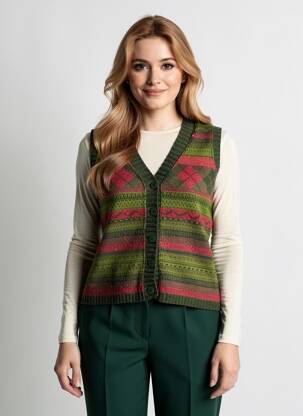Gilet sans manche coupe cintrée vert ESCORPION femme