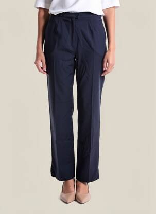 Pantalon droit stretch taille normale bleu ARMOR LUX femme