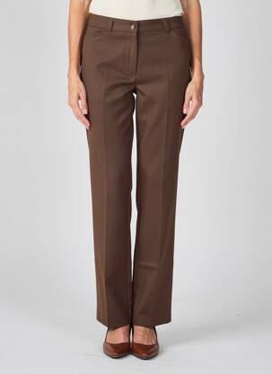 Pantalon droit stretch taille normale marron GARDEUR femme