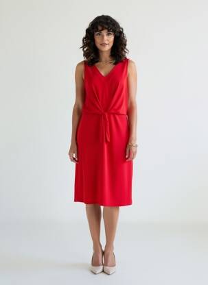 Robe mi-longue sans manche sans manche rouge DANEVA femme