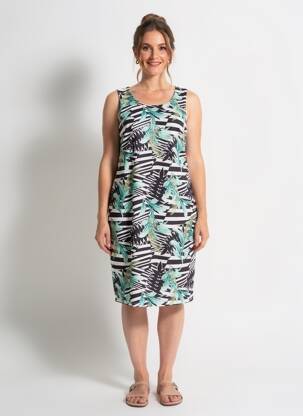 Robe mi-longue sans manche sans manche vert K-DESIGN femme
