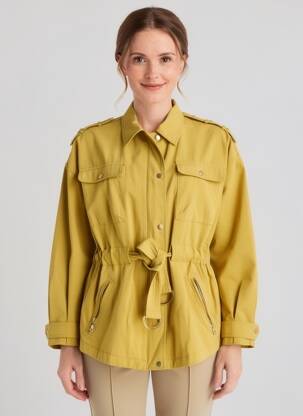 Veste casual poches jaune 7 SEASONS femme