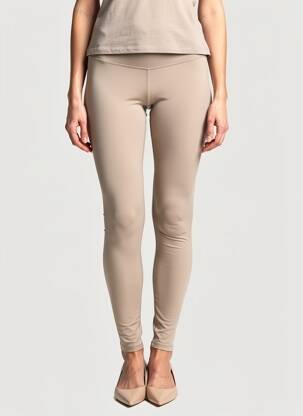 Legging tissage simili-cuir taille normale marron JOLIFLY femme