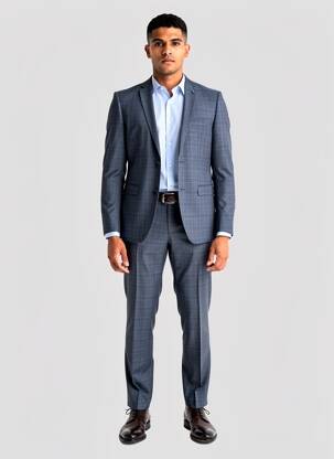 Costume de ville coupe cintrée bleu SIROCCO homme