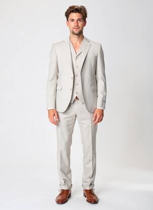 Costume de cérémonie coupe cintrée beige SIROCCO homme