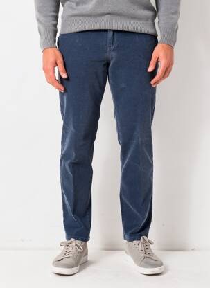 Pantalon chino stretch taille normale bleu LCDN homme