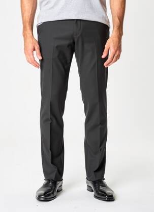 Pantalon slim taille à pinces taille haute noir SIROCCO homme
