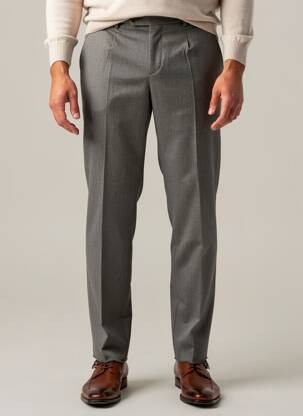 Pantalon slim tissage chiné taille normale gris KAMAO homme