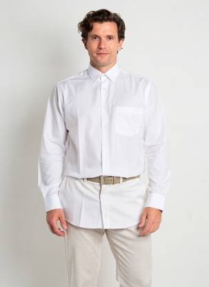 Chemise manches longues coupe cintrée blanc MARVELIS homme