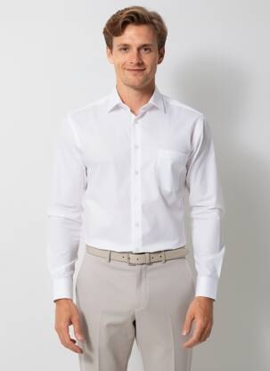 Chemise manches longues coupe droite blanc MARVELIS homme