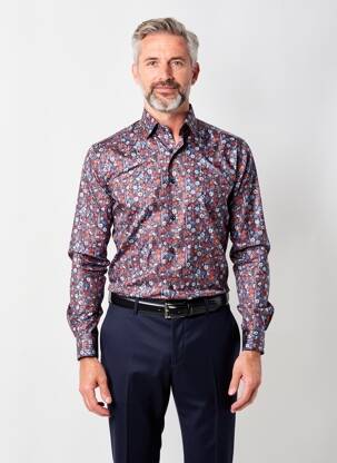 Chemise manches longues poches bleu MARVELIS homme