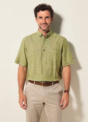 Chemise manches courtes poches vert REDMOND homme