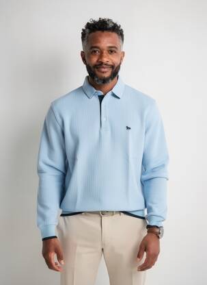 Sweat-shirt stretch manches longues bleu STIL PARK homme