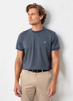 T-shirt coupe cintrée manches courtes bleu CAMBERABERO homme