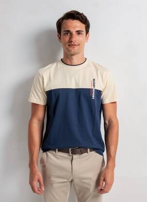 T-shirt coupe cintrée manches courtes beige CAMBERABERO homme