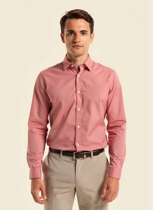 Chemise manches longues coupe cintrée rose TIFFOSI homme